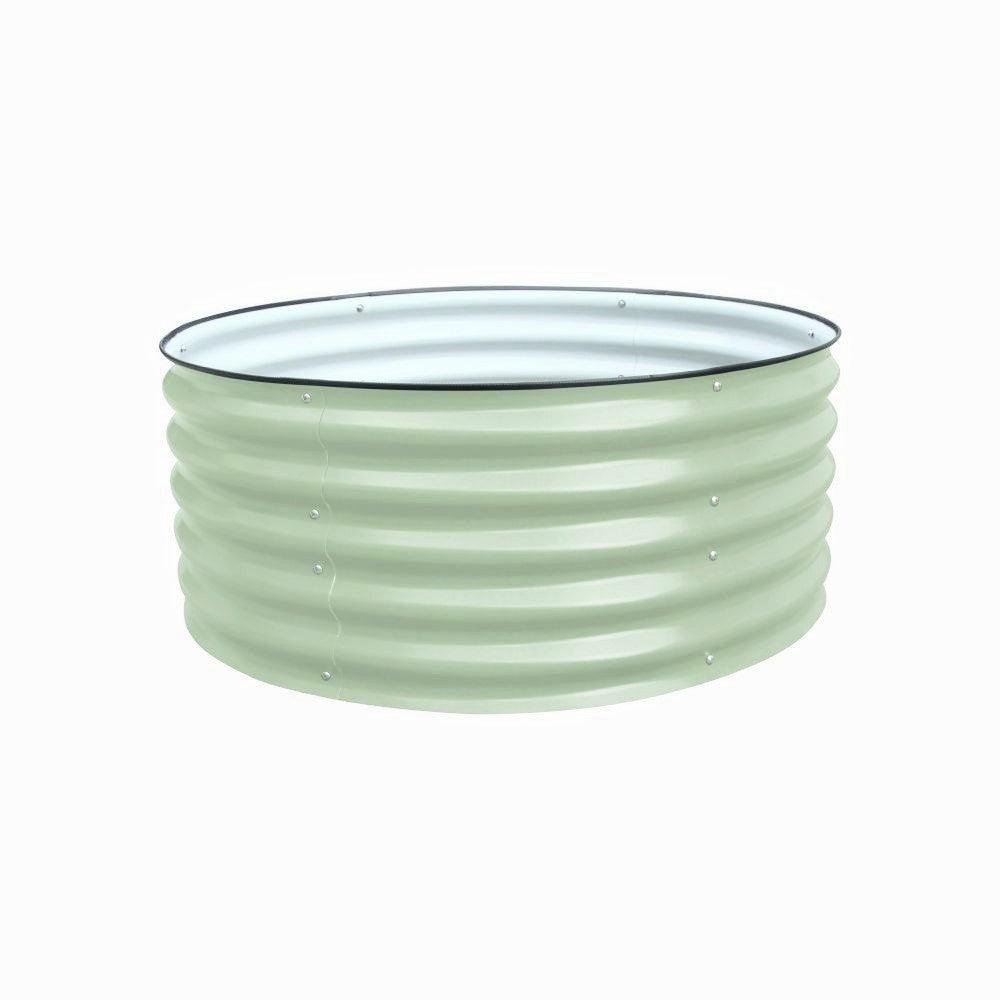Round raised garden bed M olive green - GroVegz