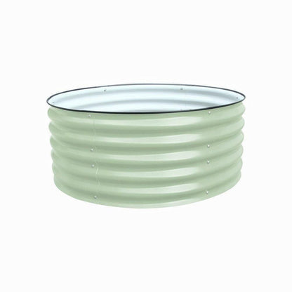 Round raised garden bed M olive green - GroVegz