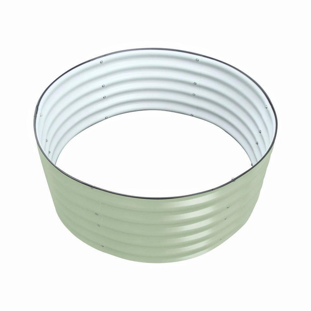 Round raised garden bed M olive green - GroVegz
