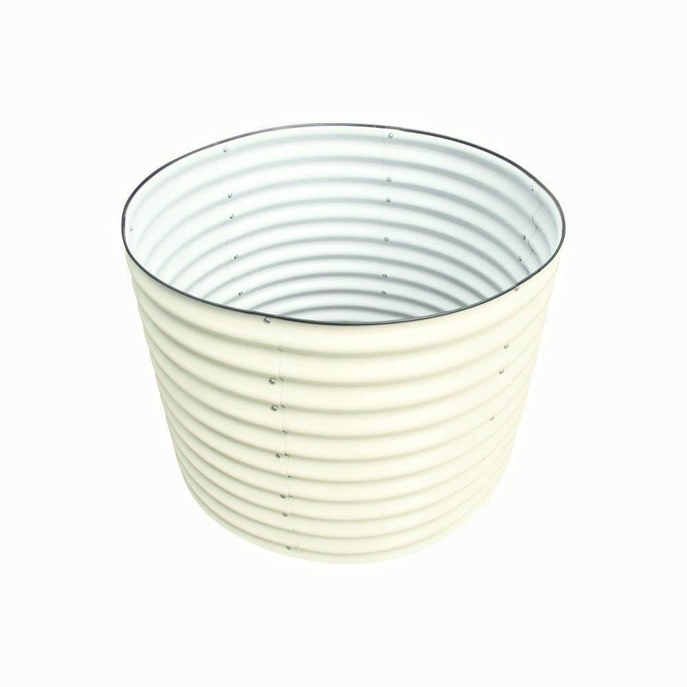 Round raised garden bed L white - GroVegz